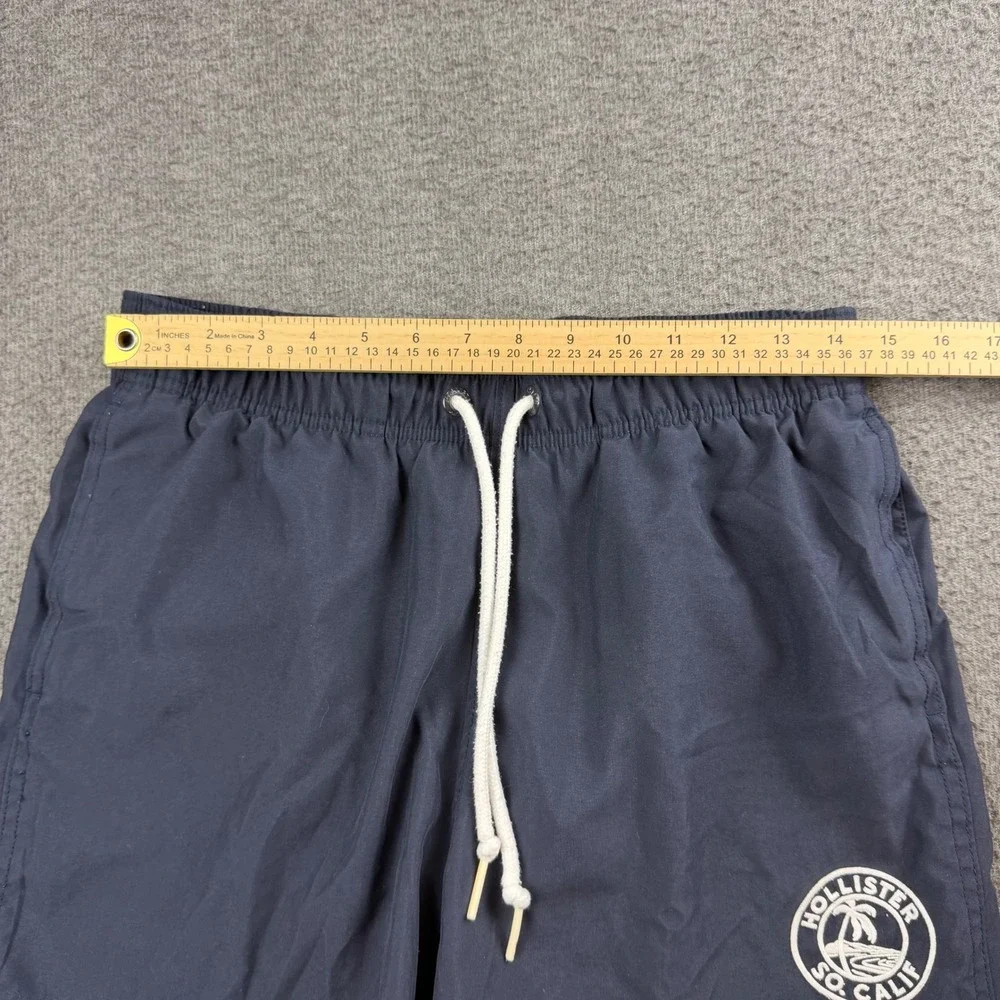 Hollister‎ Swim Trunks Men's M Navy Blue So Cal Logo Mesh Lined Board Shorts